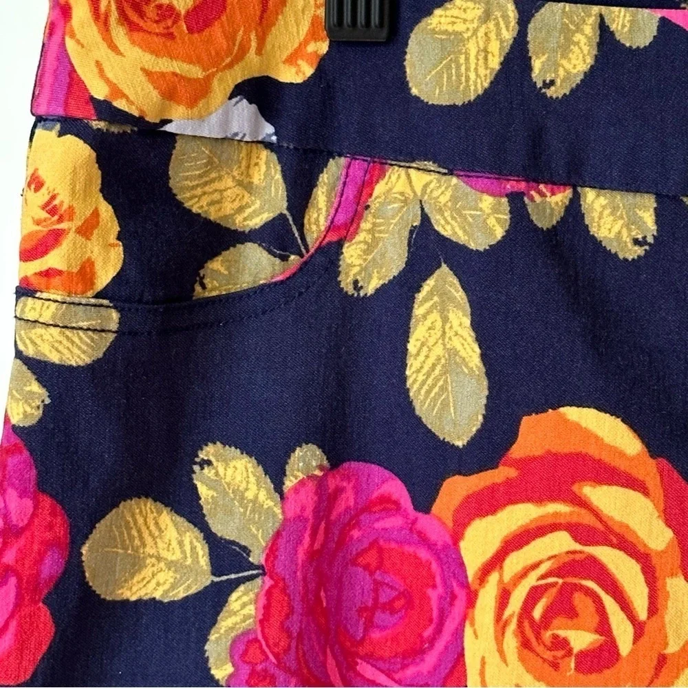 Soft Surroundings Womens Floral legging pants High Rise Sz XL